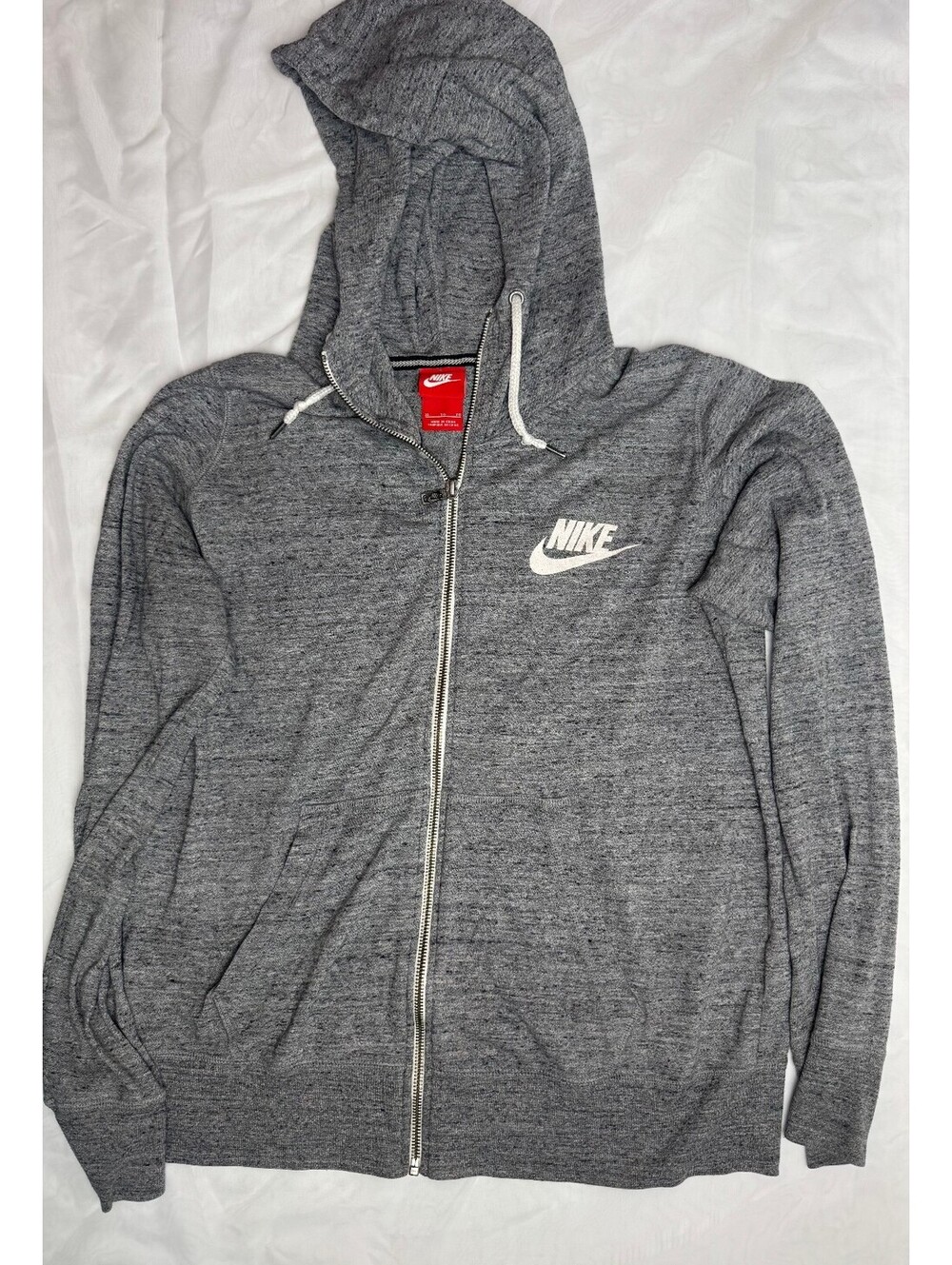 Nike Unisex relaxed comfortable gray zip hoodie